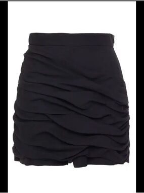 Sandro Black Ruched Mini Skort
